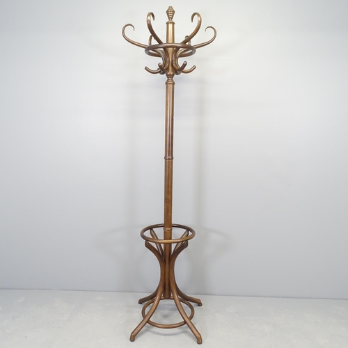 2596 - An early 20th century bentwood hat and coat stand. Height 184cm.