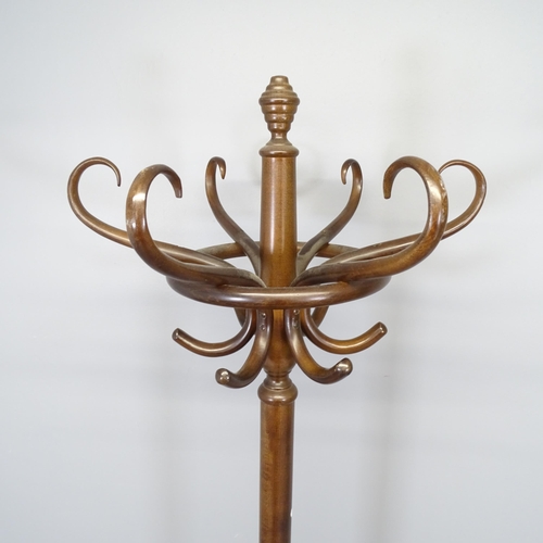 2596 - An early 20th century bentwood hat and coat stand. Height 184cm.