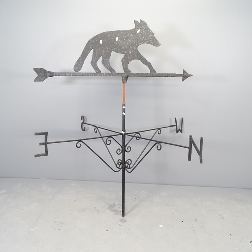 2623 - A wrought iron weather vane. H155cm.