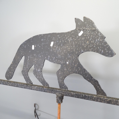 2623 - A wrought iron weather vane. H155cm.