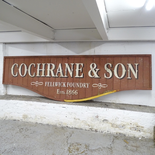 2625 - A large vintage painted wooden sign, 