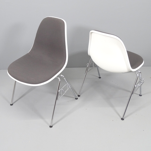 2069 - Charles Eames for Vitra, a set of four DSS upholstered side chairs, dated 2014, with maker's marks a... 