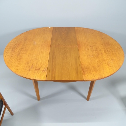 2070 - A mid-century Mackintosh draw-leaf dining table, 120 (extending to 200)x74cm, and four matching chai... 