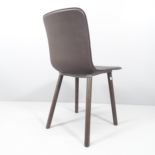 2082 - Jasper Morrison for Vitra, a premium edition Hal Leather Wood chair with impressed maker's marks. RR... 