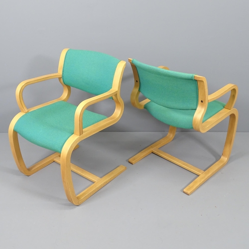 2114 - A set of four Danish bent ply chairs by Rud Thygesen and Johnny Sorensen for Magnus Olesen, designed... 