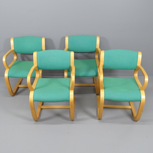 2115 - A set of four Danish bent ply chairs by Rud Thygesen and Johnny Sorensen for Magnus Olesen, designed... 