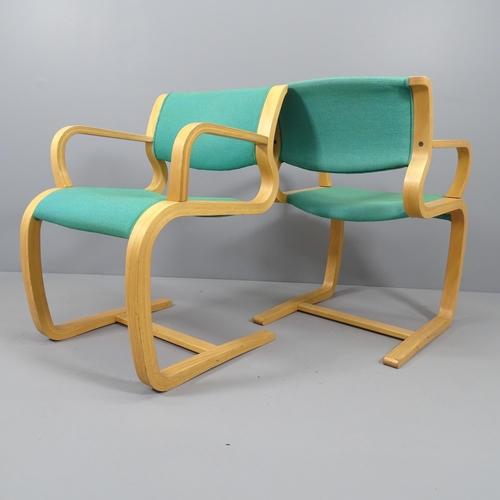 2115 - A set of four Danish bent ply chairs by Rud Thygesen and Johnny Sorensen for Magnus Olesen, designed... 