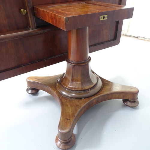 2129 - A Regency mahogany rectangular drop-leaf breakfast table. Dimensions as table 127x73x124cm.