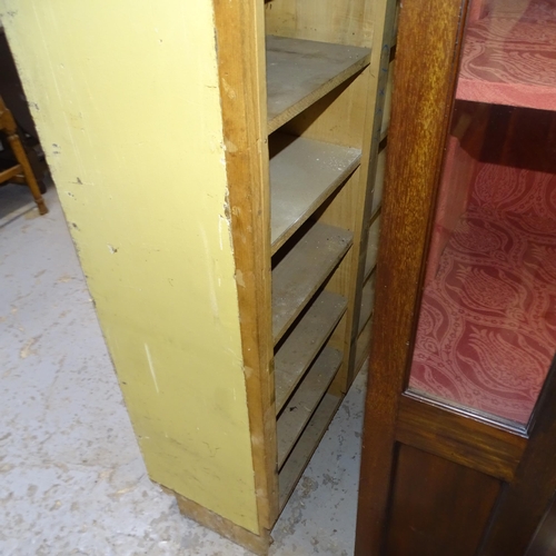 2675 - A vintage French painted pine Notaire/filing drawers, with fifty fall-front compartments. 203x182x32... 