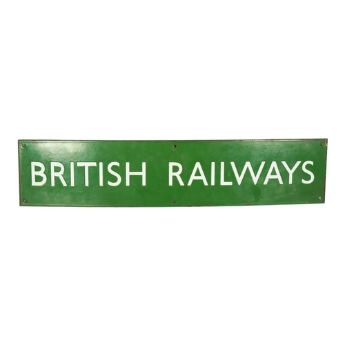 33 - A Vintage green and white enamel sign 