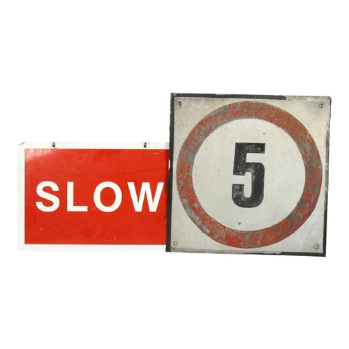 36 - 2 aluminium signs 