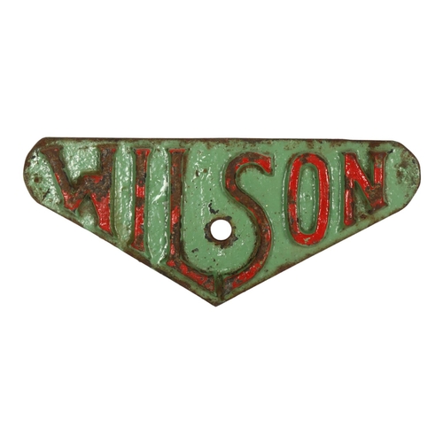 37 - A Victorian painted cast-iron sign 