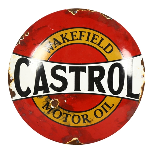 38 - A circular enamel advertising sign 