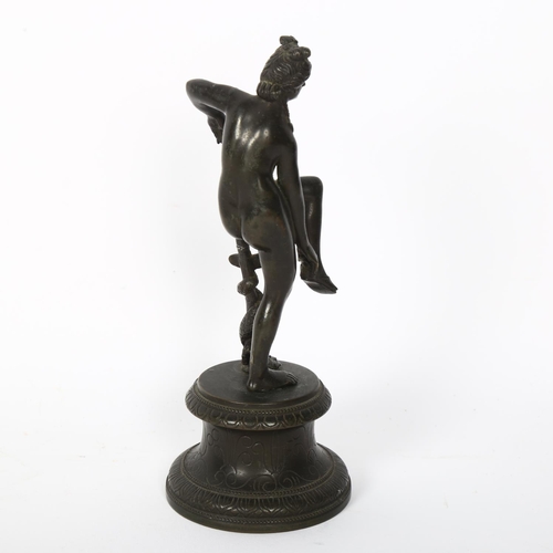 108 - A small patinated spelter figure 