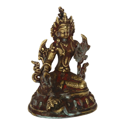 121 - A Tibetan bronze Buddhist figure 