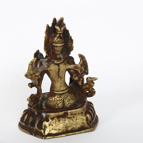 121 - A Tibetan bronze Buddhist figure 