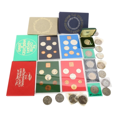 131 - 4 cased sets of commemorative coins, to include the Coinage of Great Britain Northern Ireland 1973, ... 