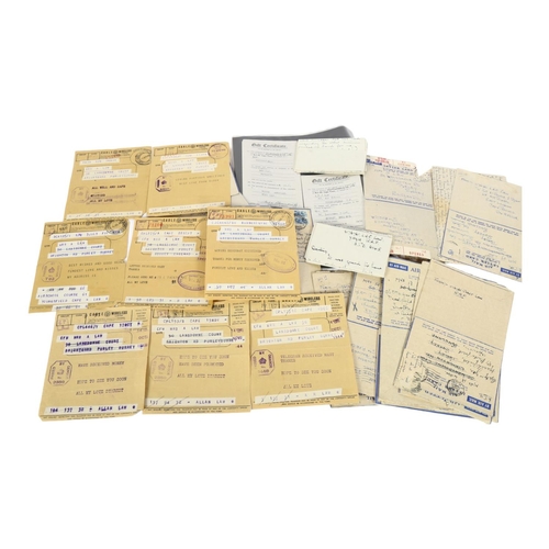 138 - A very interesting collection of Second World War Cable and Wireless telegrams, together with a coll... 