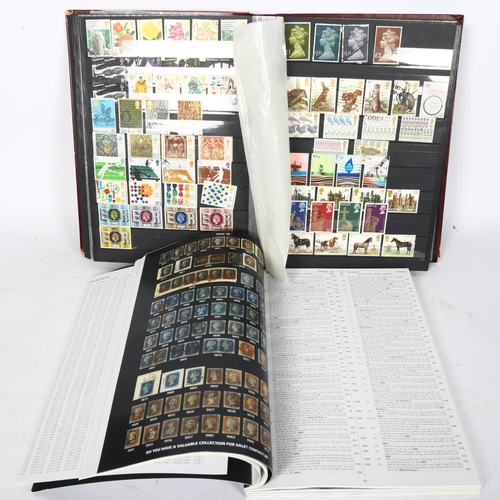 95 - A stock book album of world and UK stamps, including Penny Reds, and an 87th Edition Postal Auction ... 