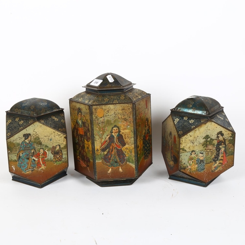 246 - A group of 3 Victorian tins, the tins would have contained 