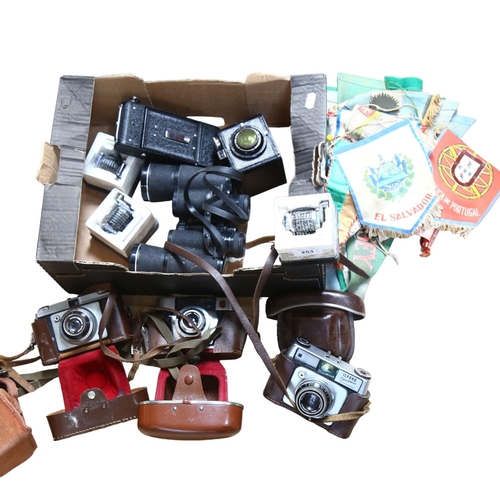 260 - A quantity of Vintage cameras, including a Brownie Special Six-20 box camera, an Ilford Sportsman ca... 