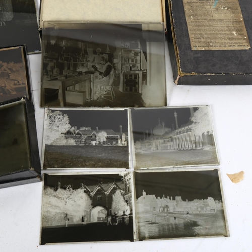 272 - A quantity of Antique Ilford Empress plates and slides, all in original boxes, plates cover various ... 