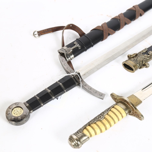 283 - 2 reproduction daggers, largest length including sheath 60cm (2)