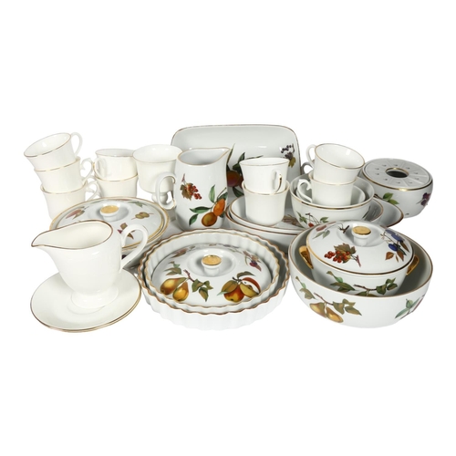 308 - Royal Worcester Strathmore teaware, and Royal Worcester Evesham pattern dinnerware, including tureen... 