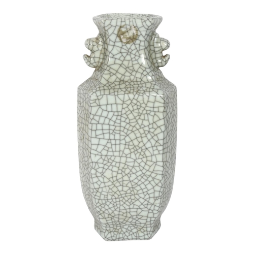 324 - A Chinese crackle glaze vase, with incised marks to the base, H34.5cm