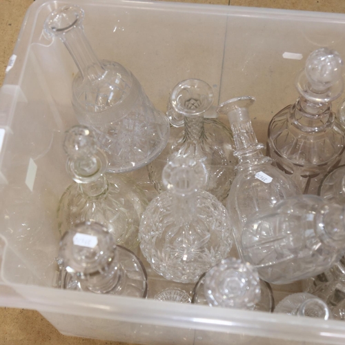 401 - A group of cut-glass decanters and stoppers