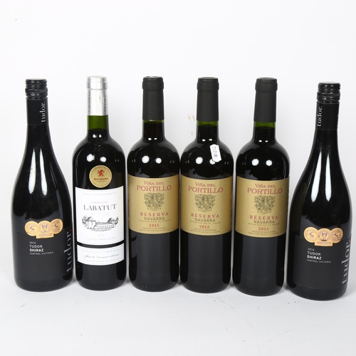 410 - 5 bottles of Vina Del Portillo 2015, 4 bottles of Tudor Shiraz 2014, 1 bottle of Morgon, and 2 bottl... 