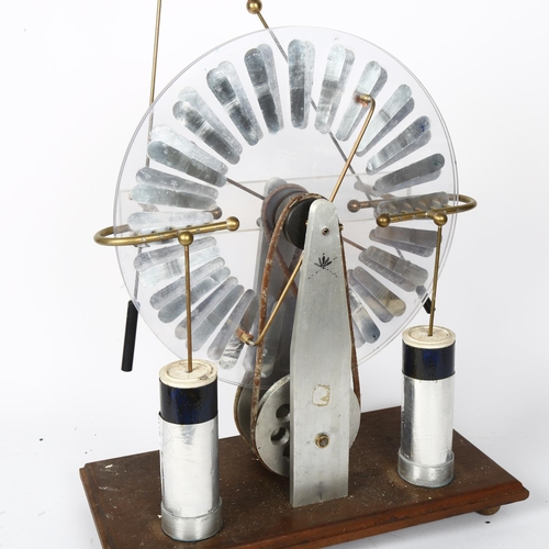 415 - A Wimshurst electrostatic machine, L37cm