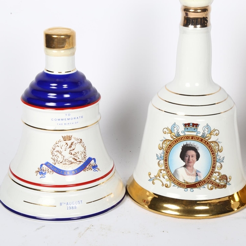 421 - 5 commemorative Wade Bell's Scotch Whisky decanters, all sealed, commemorating various Royal events