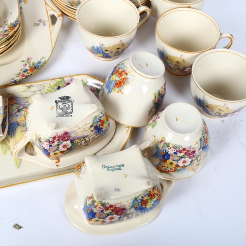 424 - 1930s Hampton tea set, including teapot