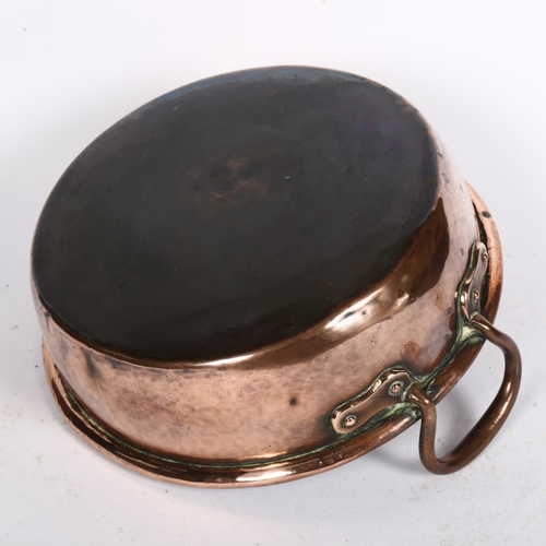 449 - A Victorian 2-handled copper jam pan, 30.5cm