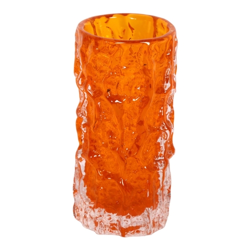 545 - Whitefriars tangerine bark vase, 15cm