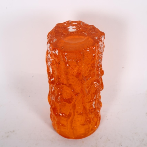 545 - Whitefriars tangerine bark vase, 15cm