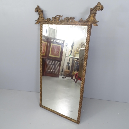 2235 - An antique gilt framed wall mirror. 76x124x5cm.