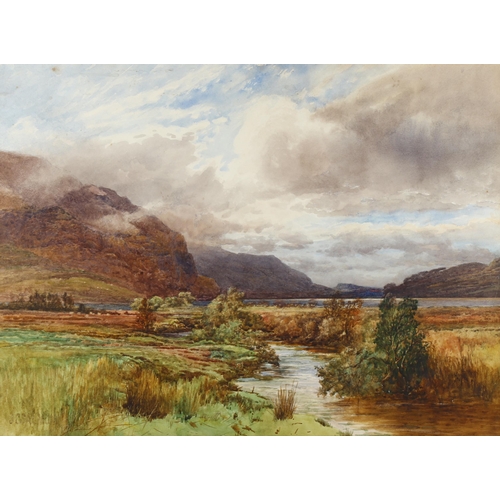 2872 - John Cuthbert Salmon (1844 - 1917), Gwellyn Lake North Wales, watercolour, signed, 42cm x 58cm, moun... 