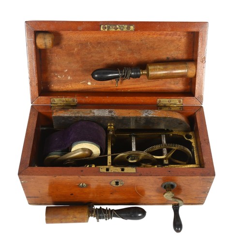 278 - A Victorian electro-therapy machine, in original mahogany case