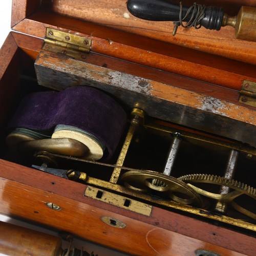 278 - A Victorian electro-therapy machine, in original mahogany case