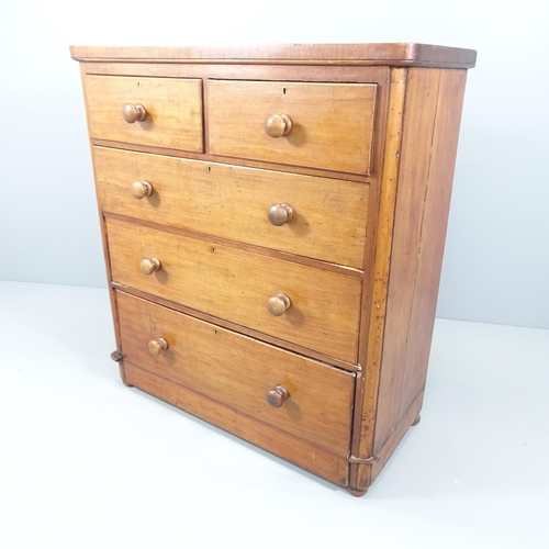 2154 - A Victorian mahogany chest of two short and three long drawers. 103x115x50cm