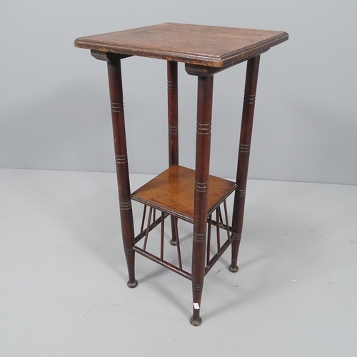 2165 - A late Victorian aesthetic side table in the manner of E W Godwin. 31x67x30cm.