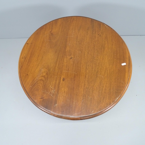 2193 - An antique mahogany circular occasional table on tripod base. 70x65cm