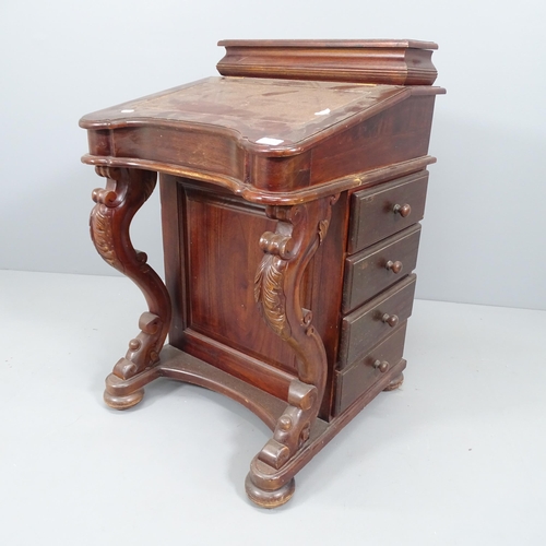 2200 - A reproduction mahogany davenport, 54x83x58cm