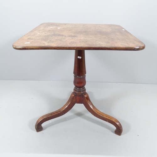 2204 - A 19th century mahogany rectangular occasional table on tripod base. 77x73x67cm.