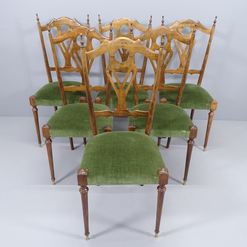 2224 - A set of six mid-century Italian Chiavari chairs, 1940s.