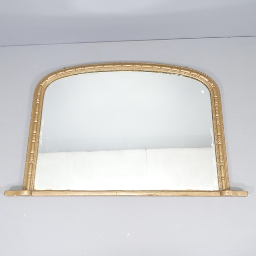 2231 - A Victorian giltwood and gesso over-mantle mirror. 127x80cm.