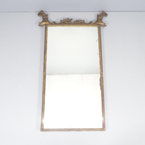 2235 - An antique gilt framed wall mirror. 76x124x5cm.