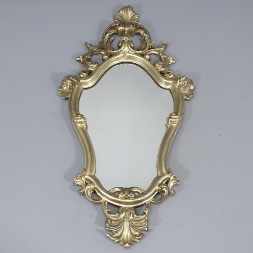 2237 - A gilt-gesso Venetian-style wall mirror. 45x85cm